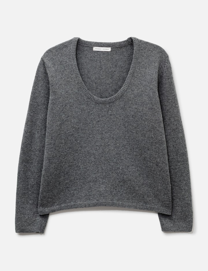 Moondal Ellen U-Neck Knit In Gray