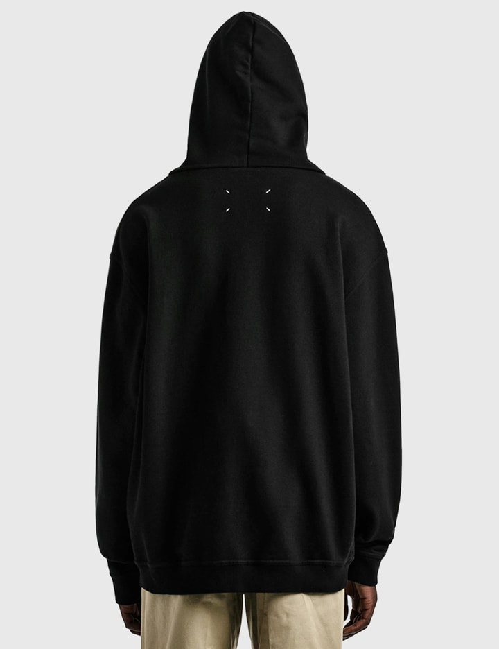 Upside Down Logo Hooded Sweatshirt in White - Maison Margiela