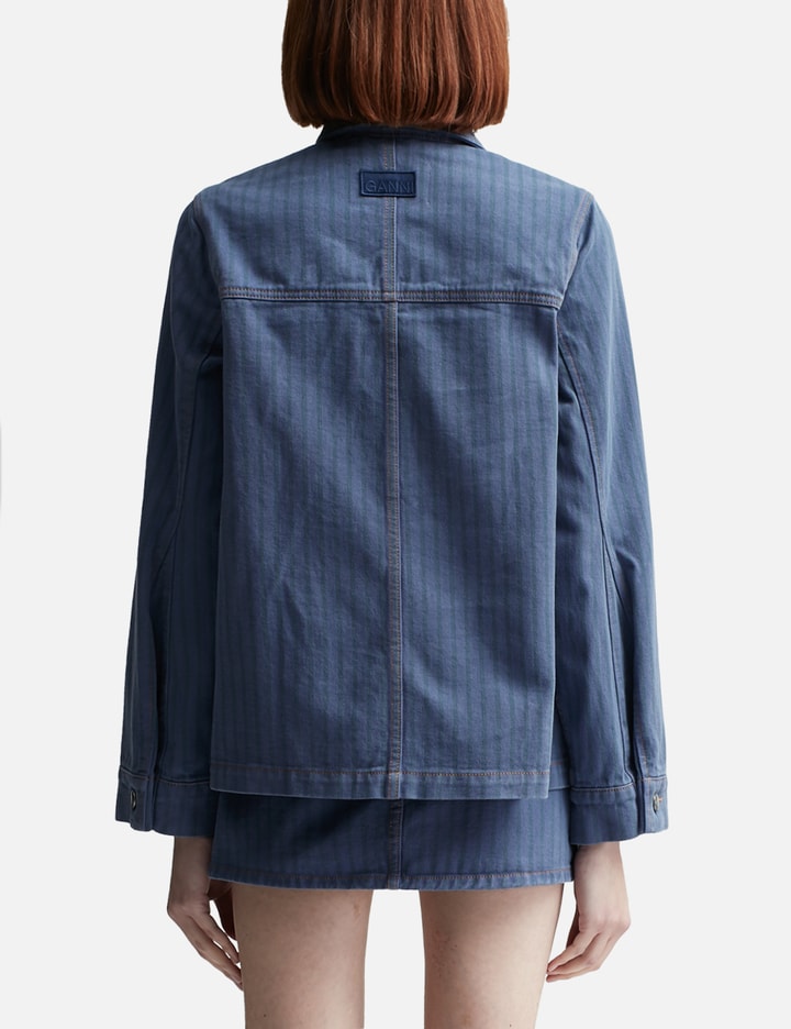 Stripe Overdyed Denim Jacket Placeholder Image