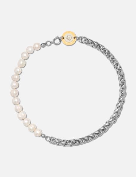 IN GOLD WE TRUST PARIS Unisex Round Chain Pearl Necklace