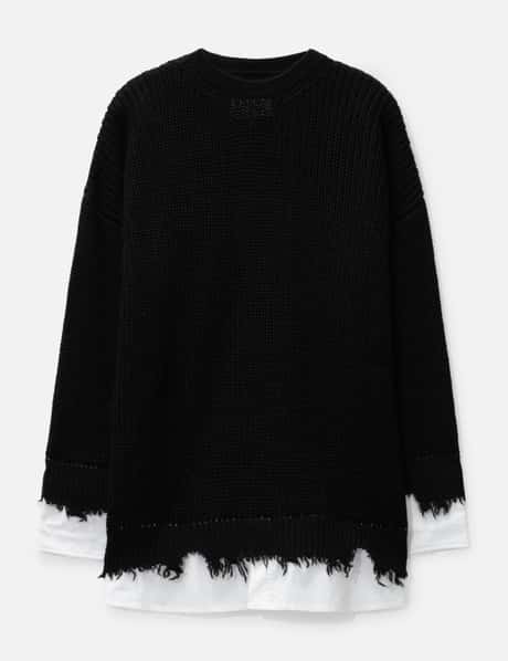 MM6 Maison Margiela Bi-Fabric Knit Sweater