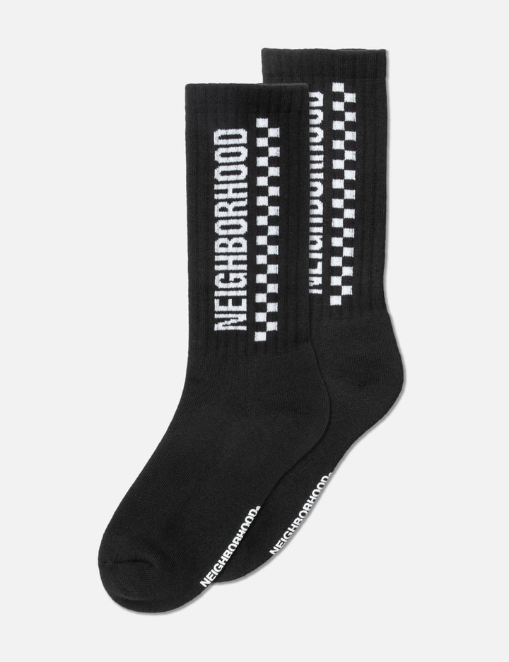 Neighborhood Cl Checker Socks In Black