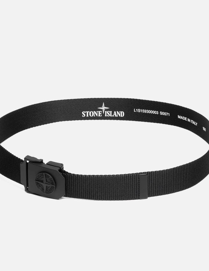 Stone Island Nylon Tape Belt With Compass Logo Buckle