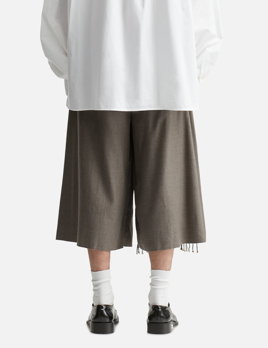 Gray Shortened Wide Leg Trouser view 14