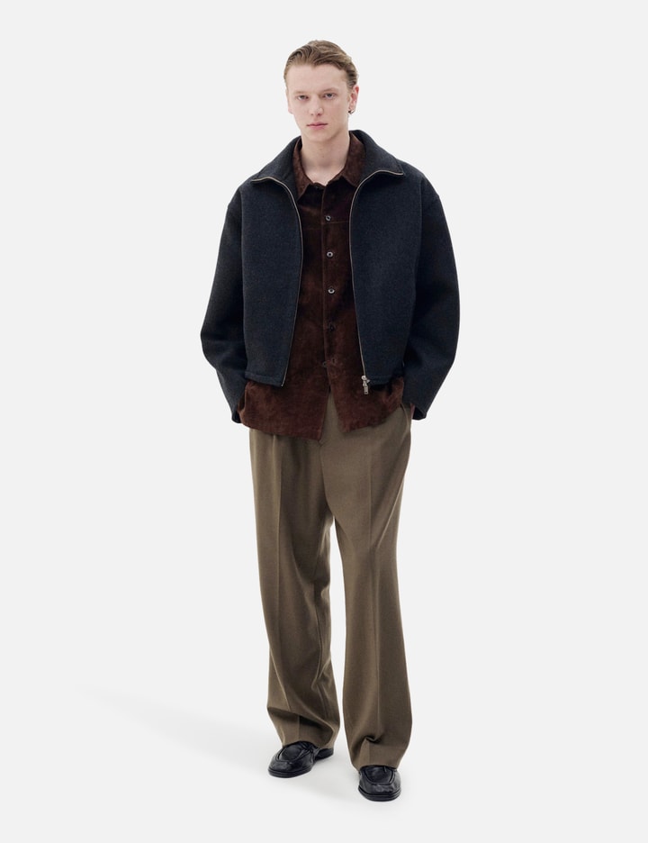 Yoke Wool Cashmere Balloon Silhouette Blouson