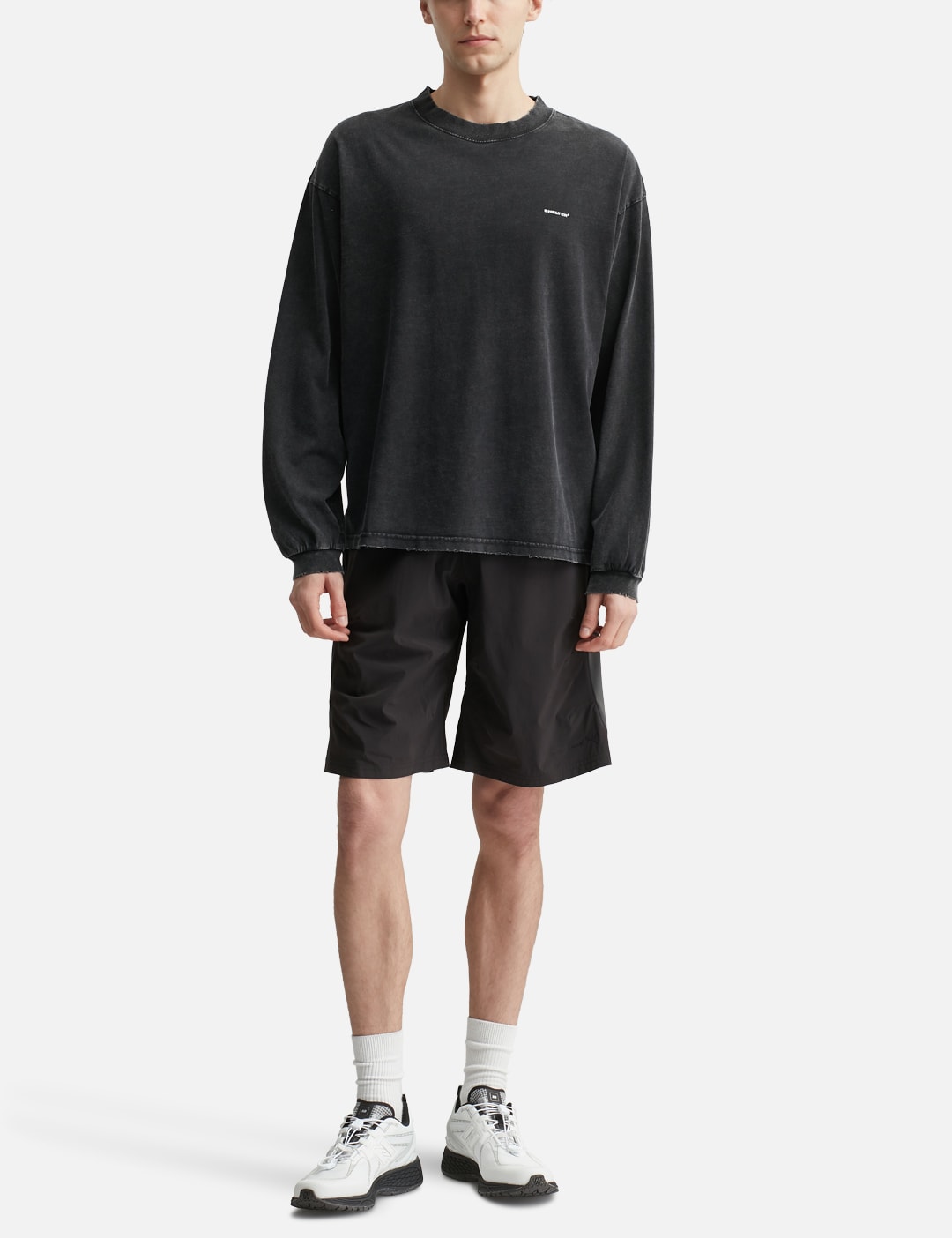 "Logo" Washed Long Sleeve Tee view 15