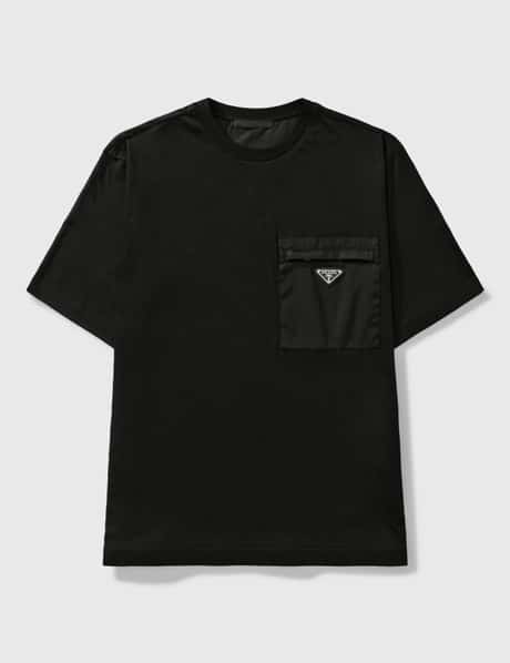 Prada Cotton T-shirt With Nylon Pocket HBX - Main Image