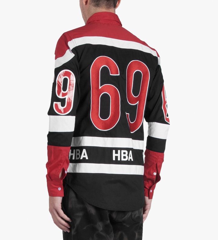 Red/Black Hockey Button Down Shirt Placeholder Image