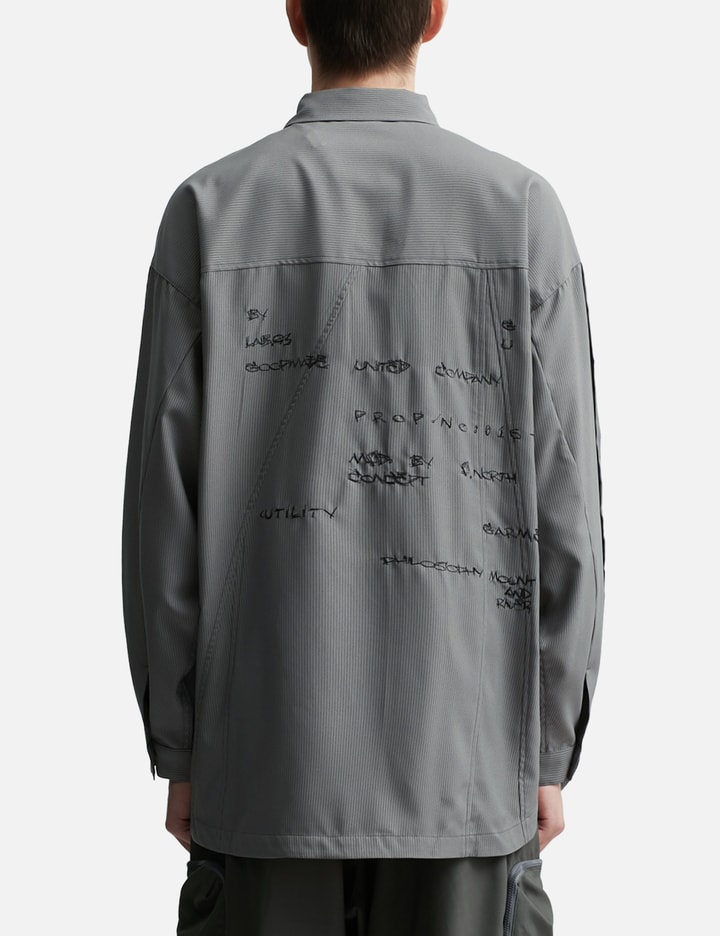 Goopimade “ma-z3” Mode Architekt Embroidered Shirt In Grey