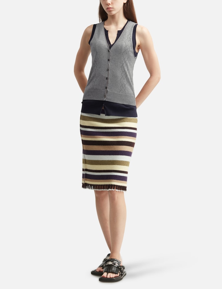 Perverze Eyelet Layered Knit Top