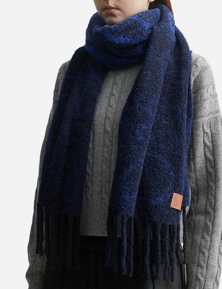 Loewe Fringed Scarf In Blue