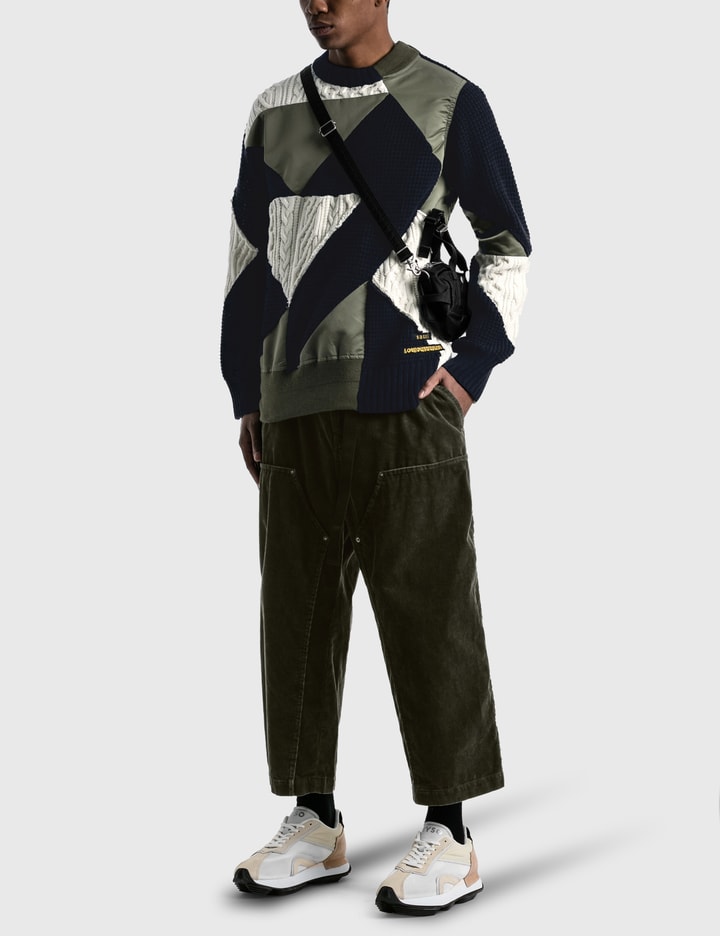 Sacai - Sacai x Hank Willis Thomas Solid Mix Knit Pullover | HBX 