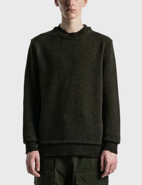 Maison Margiela - ダブルカラー メランジ セーター | HBX - ハイプ  