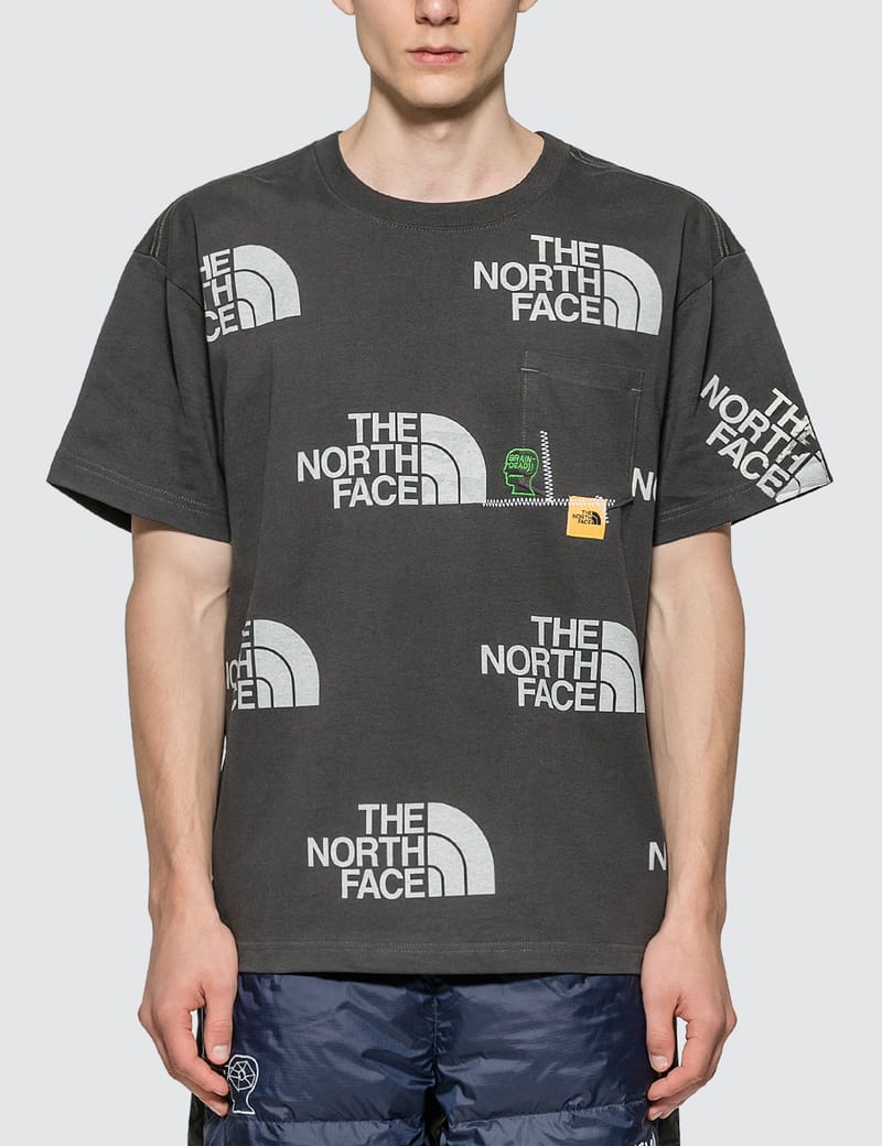 brain dead north face tee