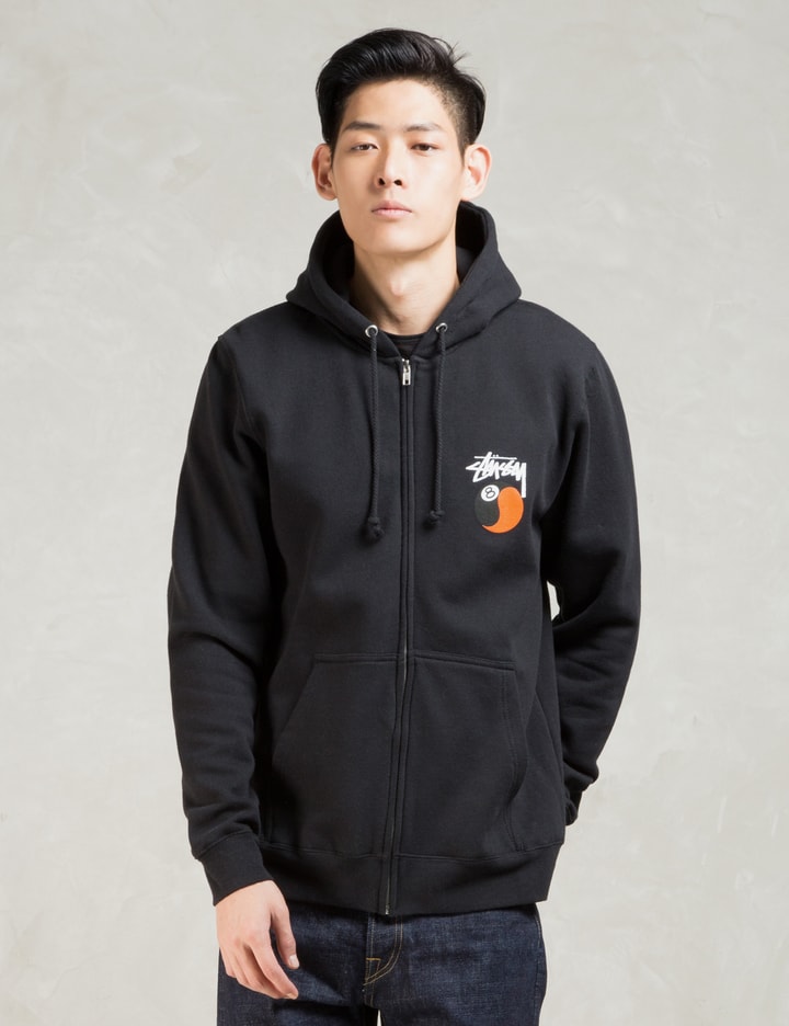 Black Yin Yang Ball Zip Hoodie Placeholder Image