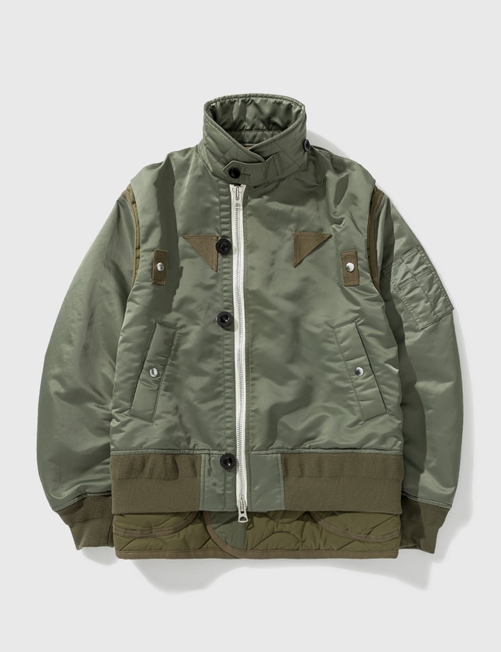 Nylon Twill Mix Blouson Jacket Placeholder Image
