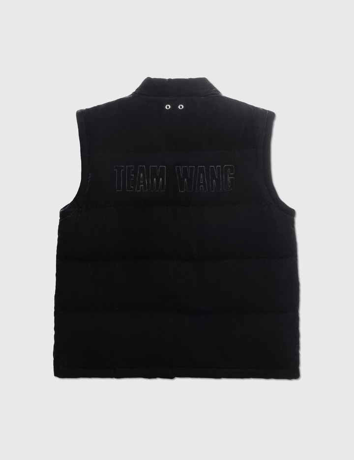 Printed Logo Velvet Down Vest Placeholder Image