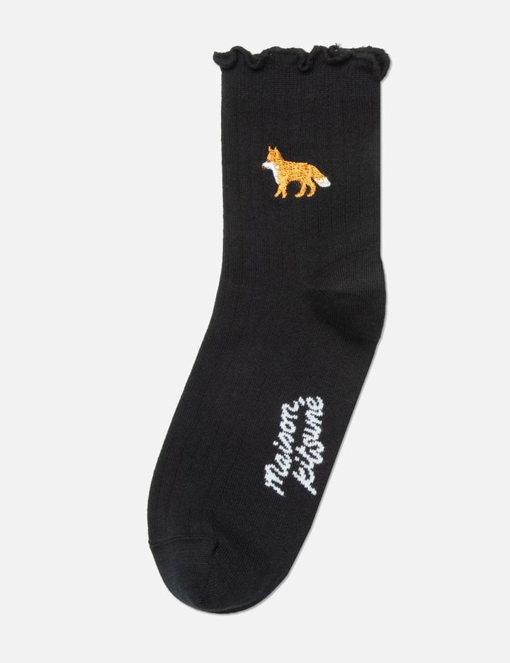 Maison Kitsuné Baby Fox Socks In Black