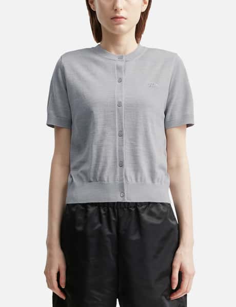 메종 키츠네 Baby Fox Fine Merino Short Sleeve Cardigan