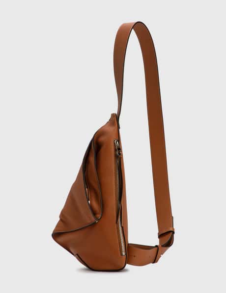 Anton Sling Leather Shoulder Bag in Brown - Loewe