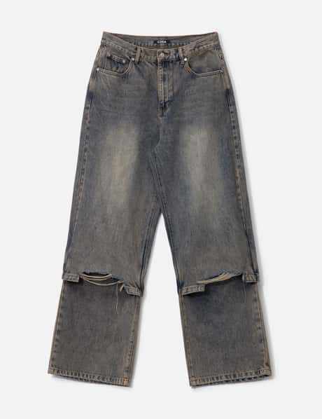 CODA Acid Wash Layered Hybrid Jeans