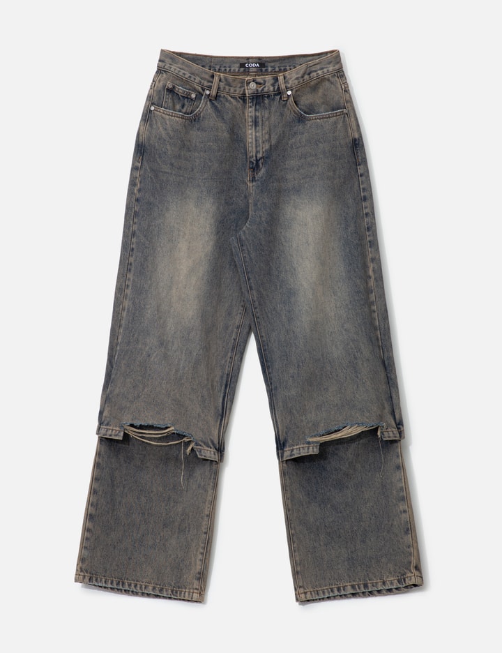 Acid Wash Layered Hybrid Jeans Placeholder Image