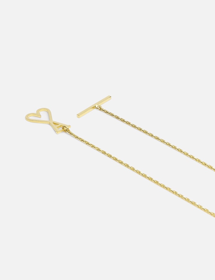 Shop Ami Alexandre Mattiussi Ami De Coeur 2 In 1 Chain Necklace In Gold