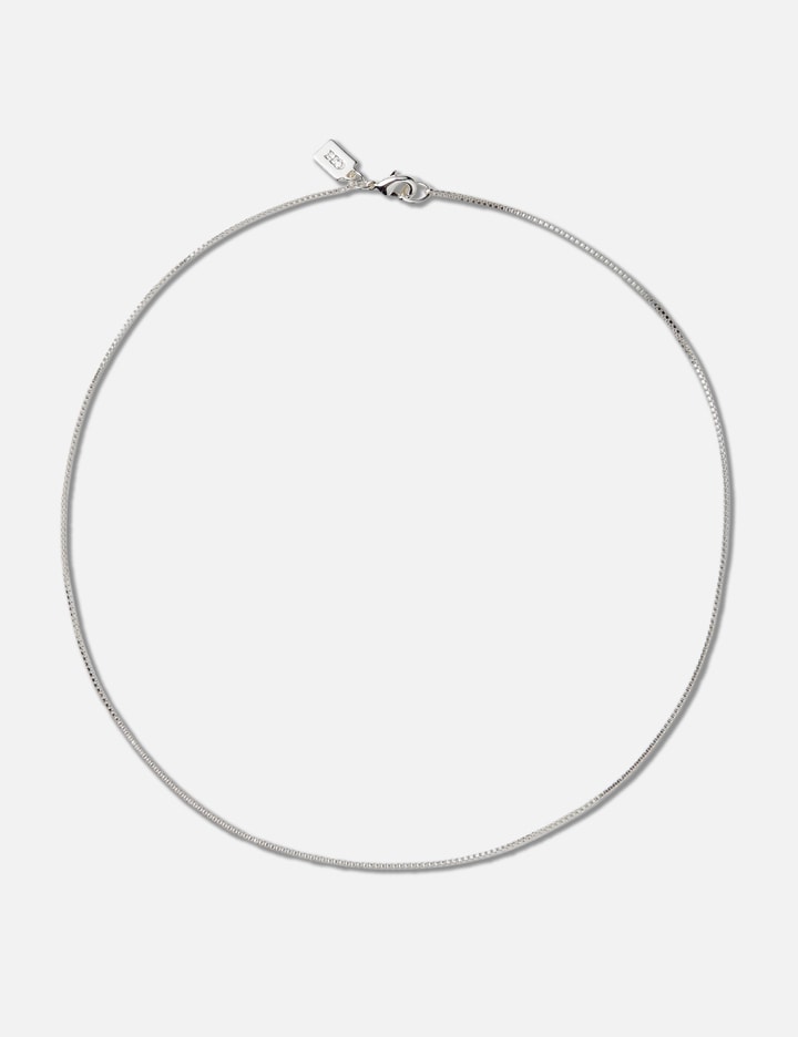 Crystal Haze Box Chain Silver Plated 50cm