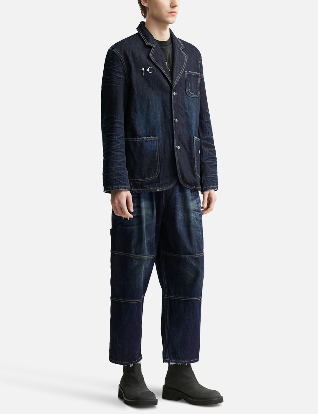 Double Knee Denim Pants view 20