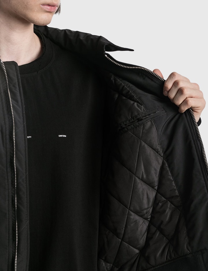 Staff Uniform Quilted Intervein Layered Bomber Jacket Placeholder Image