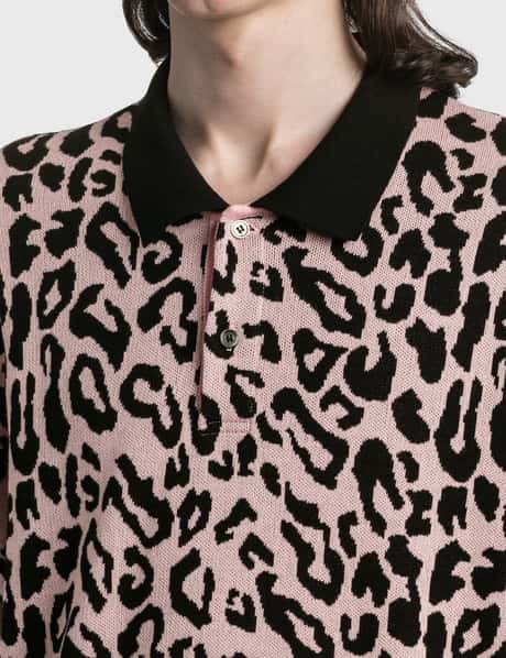 Wacko Maria - Leopard Knit Polo Shirt | HBX - Globally Curated 