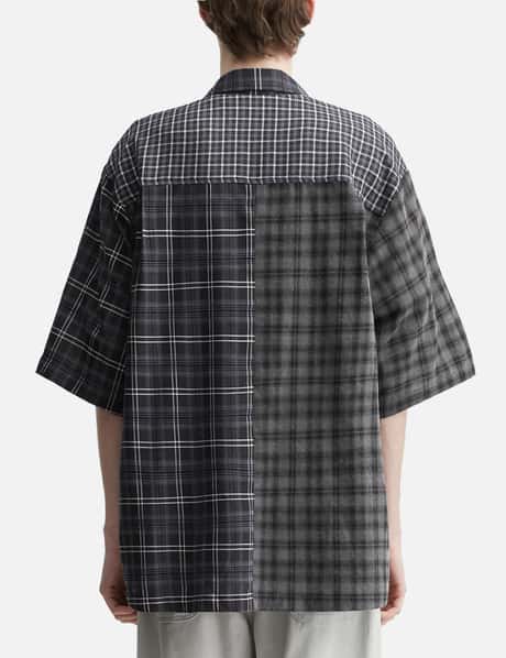 Check Mixed Short Sleeve Shirt view 12