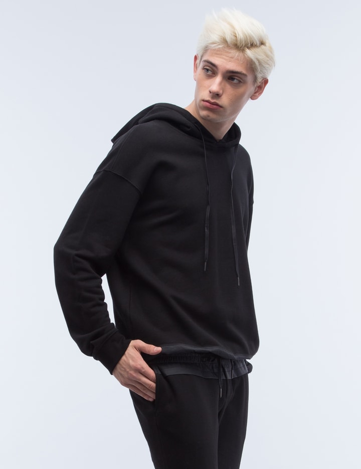 Coated Fabric Patched Hoodie Placeholder Image