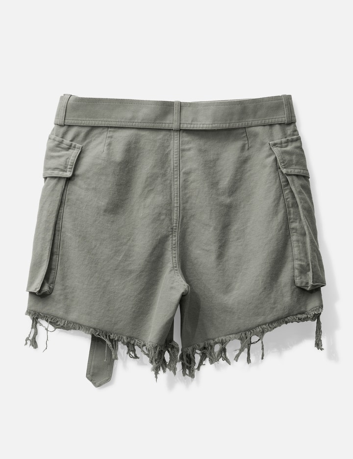 Belted cotton shorts Placeholder Image