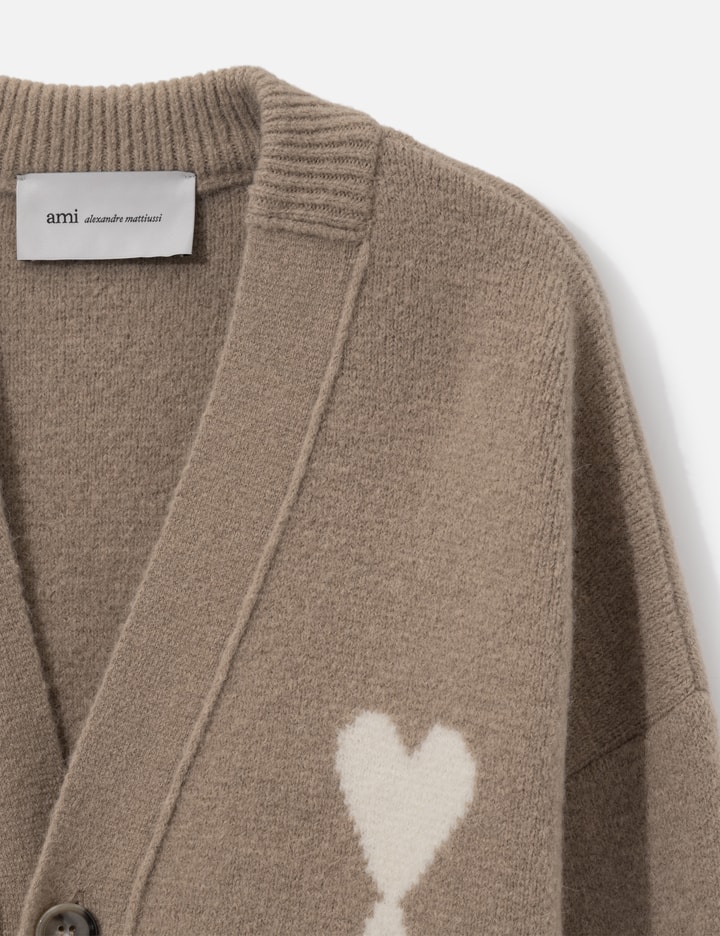 Ami Alpaca Cardigan With Ami De Coeur