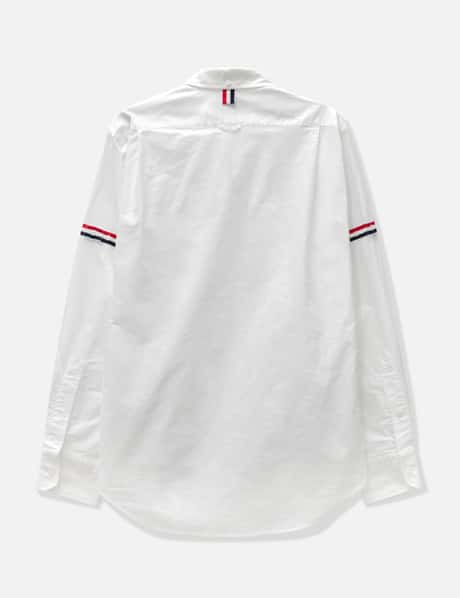 White Oxford Striped Grosgrain Armband Classic Shirt view 8