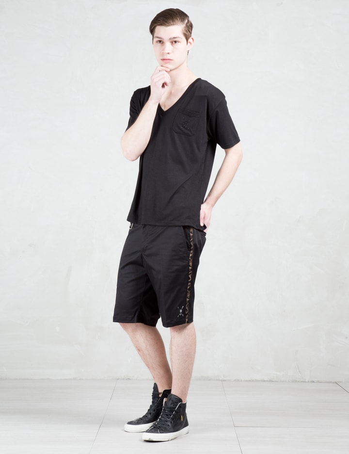 Leopard Side Tapered Shorts Placeholder Image