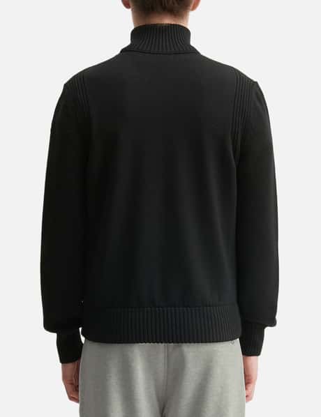 Padded Wool Zip-Up Cardigan view 12
