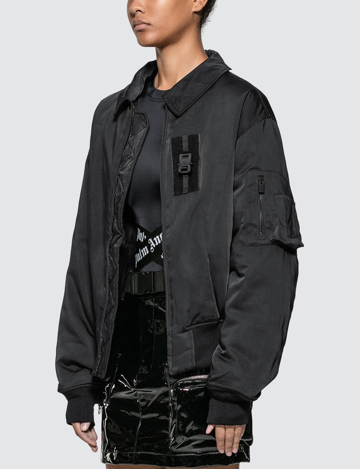 Nylon Bomber Jacket With Buckle Placeholder Image