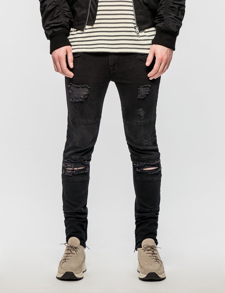 Bespreken kanker Blozend N.D.G. Studio - Ripped Biker Denim Jeans | HBX - Globally Curated Fashion  and Lifestyle by Hypebeast