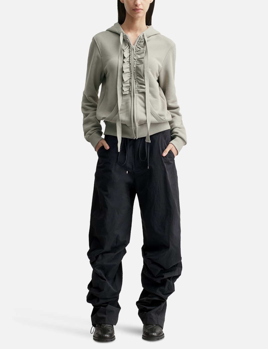 Ruffle Hoodie Zip-Up view 12