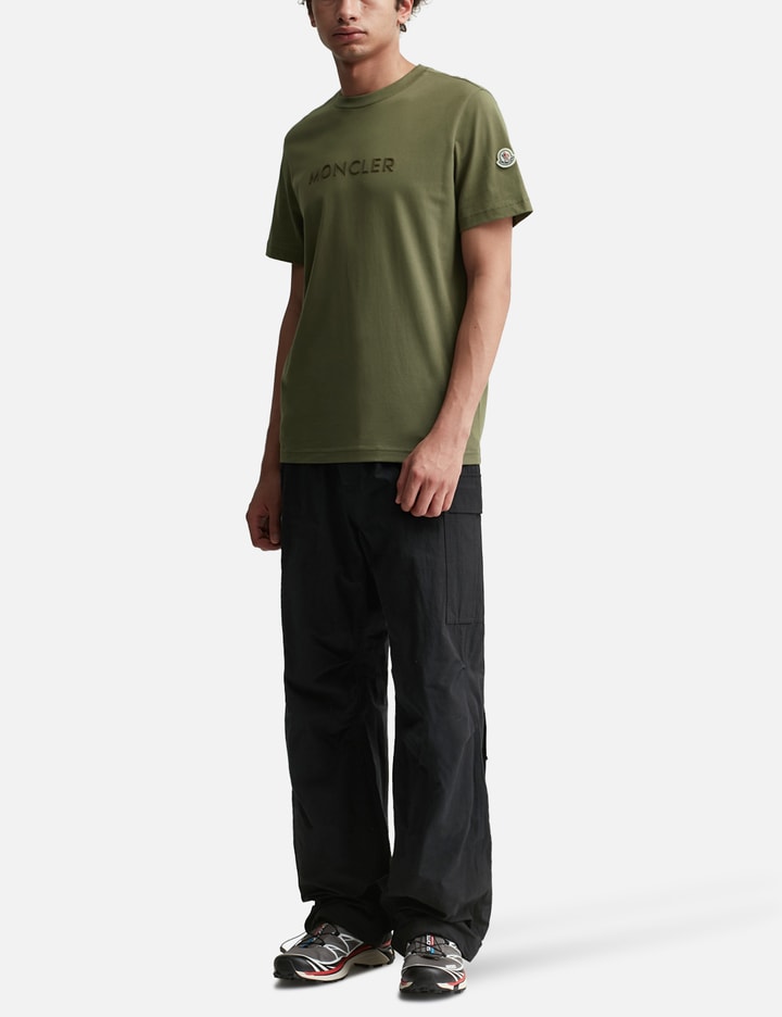 OLIVE GREEN RUBBERIZED LOGO T-SHIRT Placeholder Image