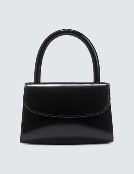 BY FAR Mini Black Semi Patent Leather Bag HBX - Main Image
