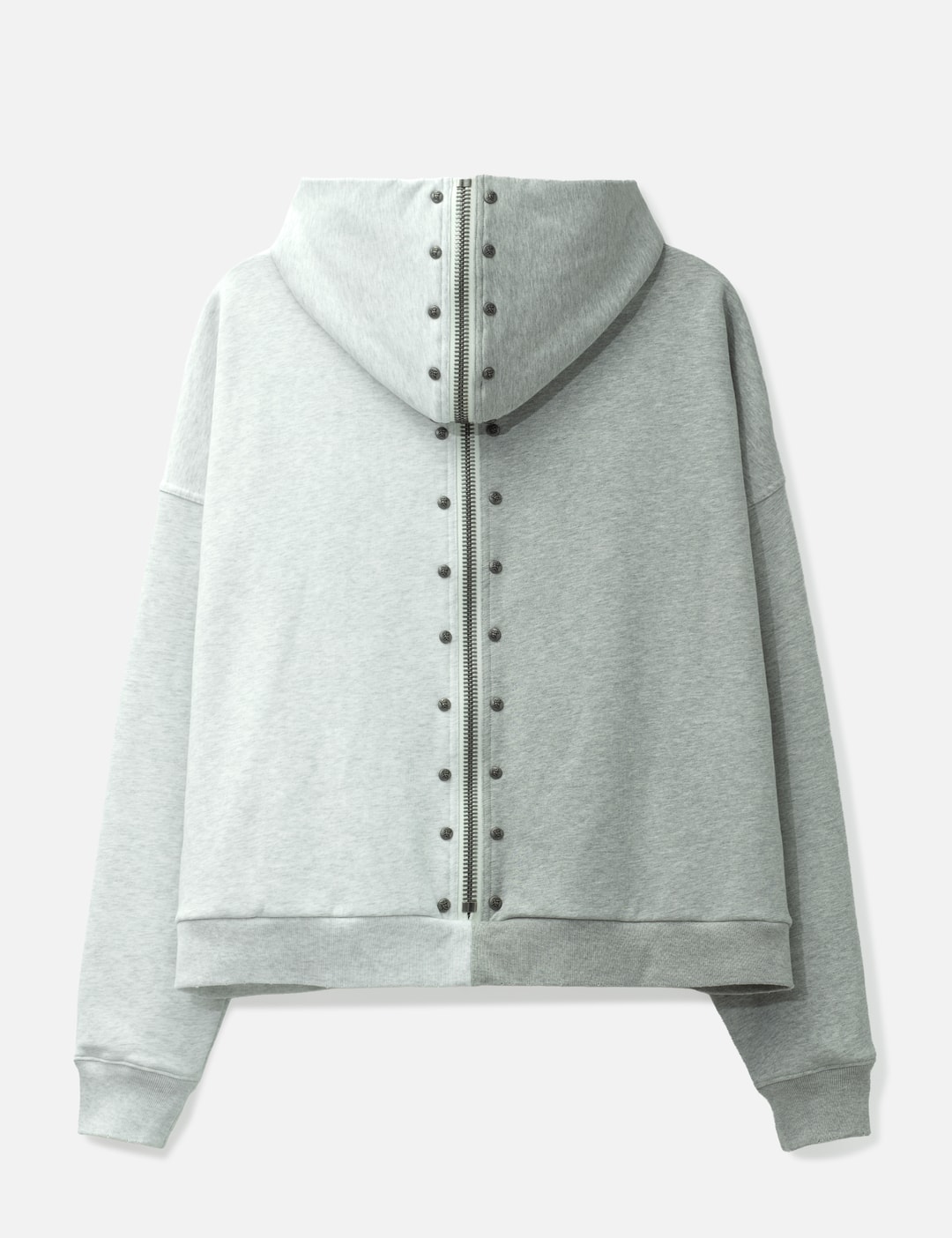 "Nyra" Two-Toned Zip-Up Hoodie With Detachable Fur Trim Hood view 17