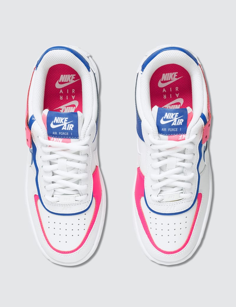 nike air force 1 shadow blue red