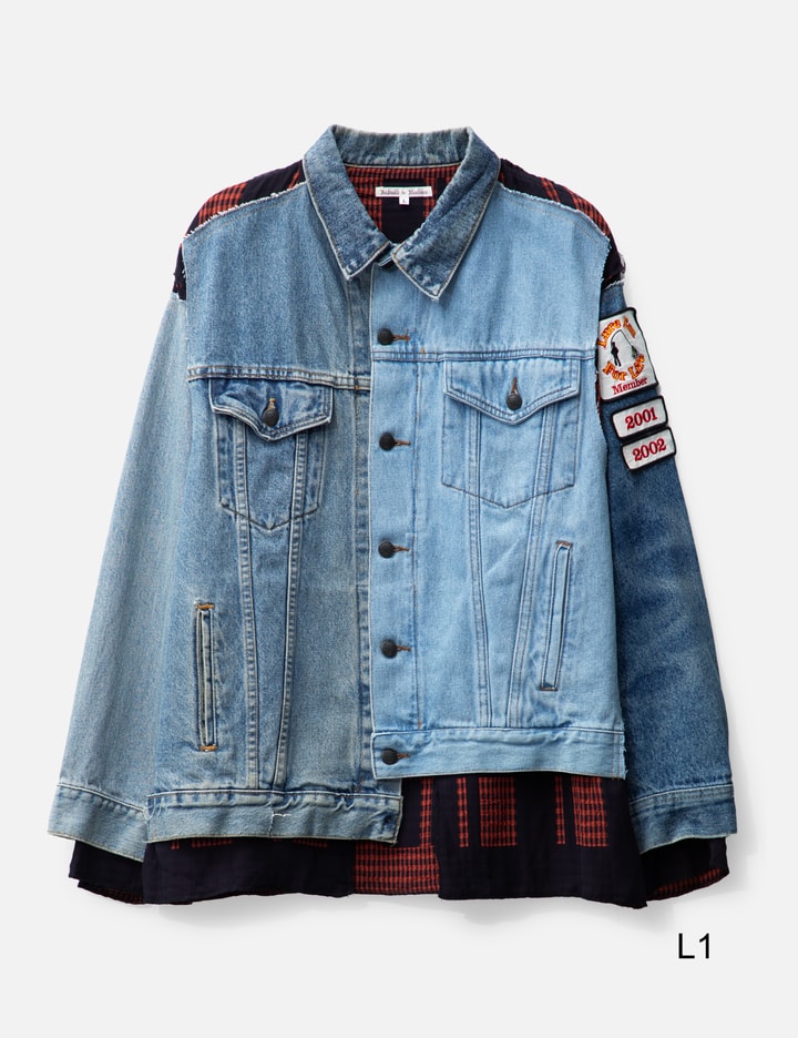 Shop Needles Jean Covered Jacket In Blue