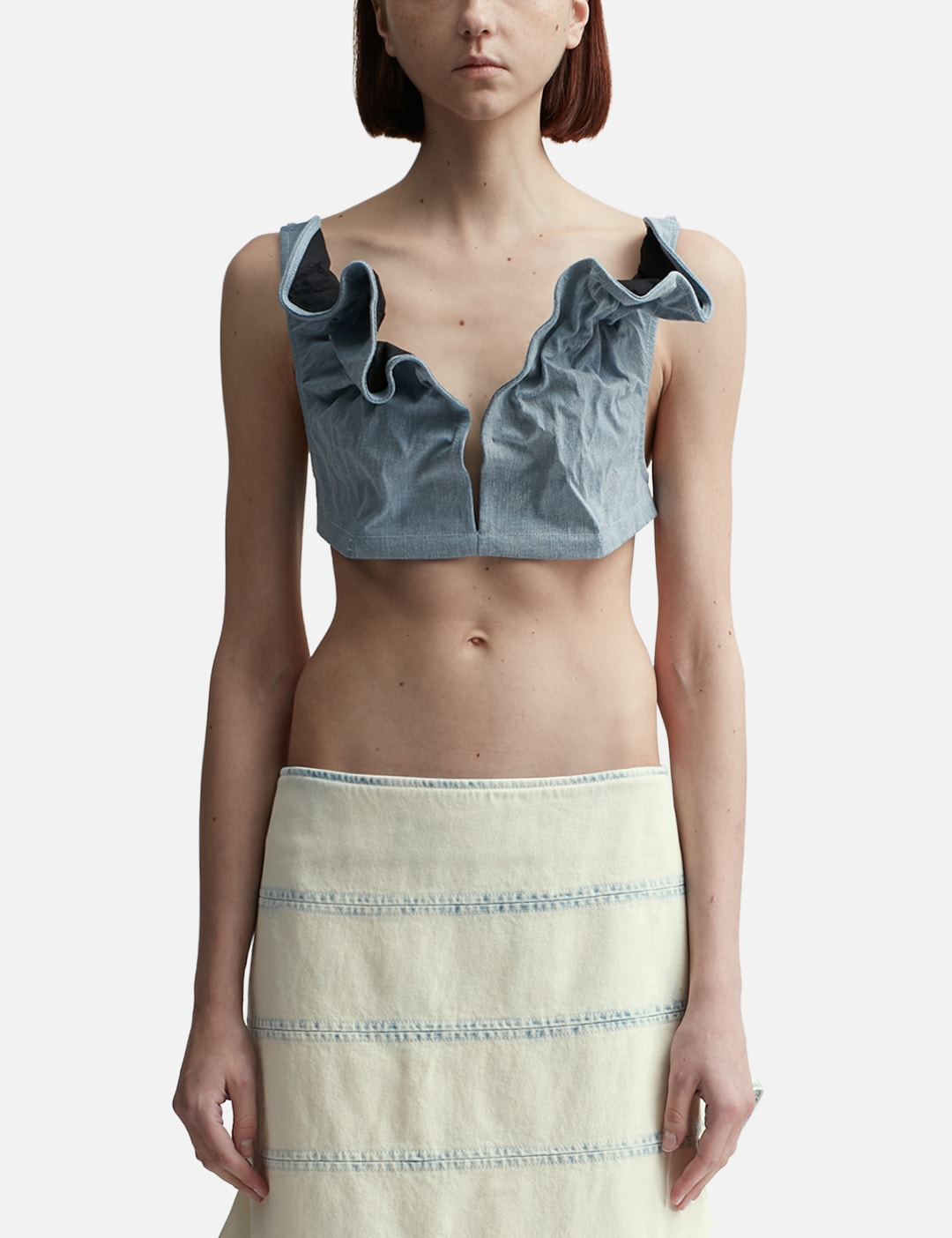 Scrunched Denim Bralette view 13