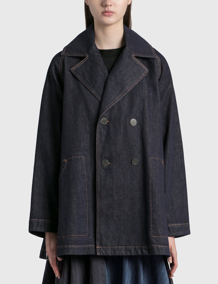 Trapeze Denim Peacoat Placeholder Image