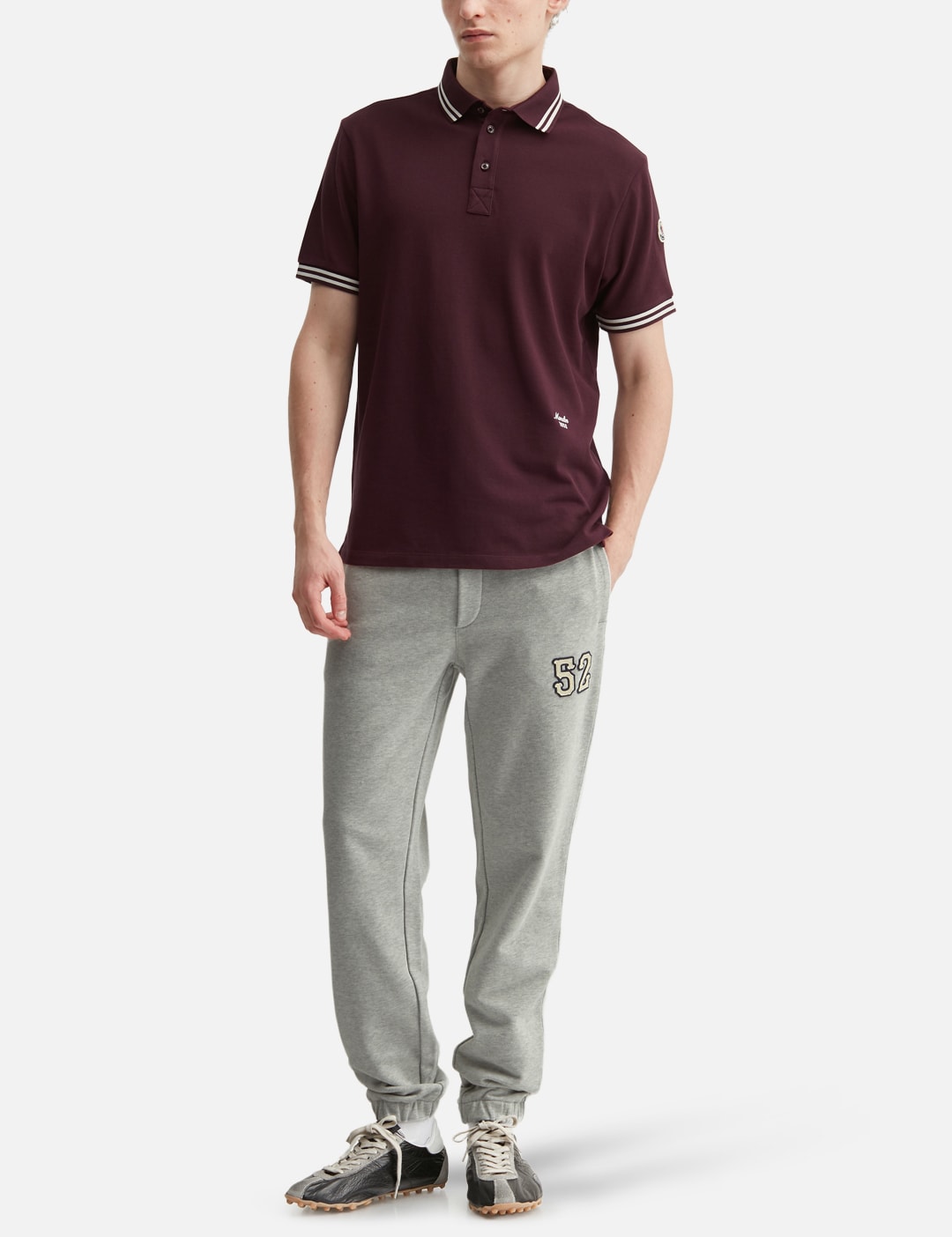 Striped Trim Cotton Piquet Polo Shirt view 15