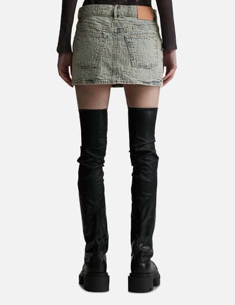 Monogram Denim Mini Skirt view 9